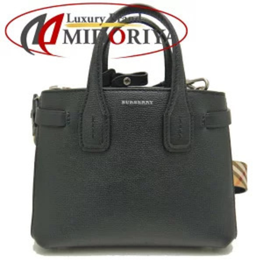 BURBERRY Baby Banner Handbag Leather Black - Picture 1 of 9